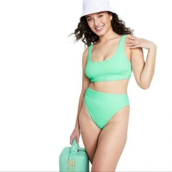 Stoney Clover Lane Other - Stoney Clover Lane X Target NWOT High Waisted Bikini Bottom Green Size 2XL